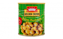 Golden Crown Button Mushroom   Tin  800 grams